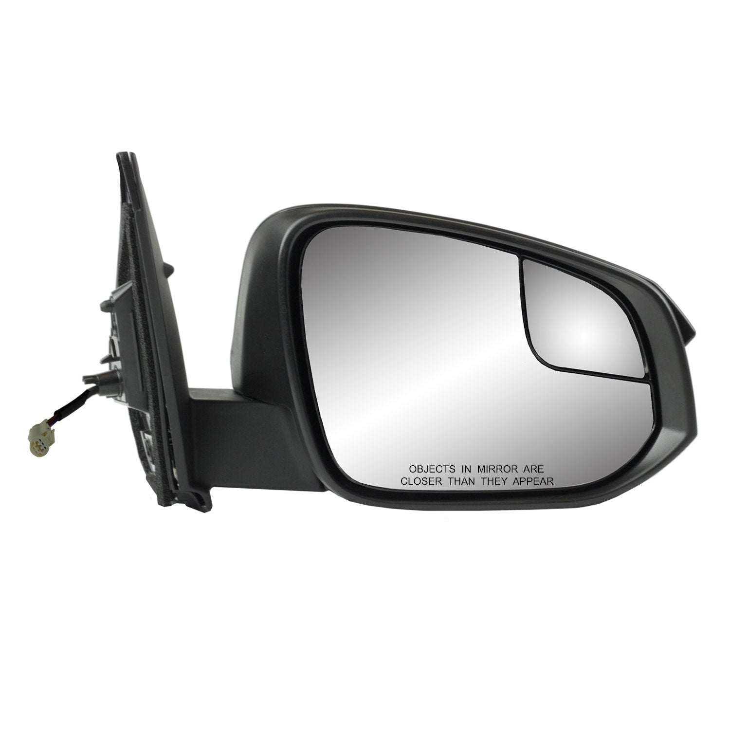 70197T Fit System - Passenger Side Mirror for Toyota RAV4, US Built, Textured Black, spot Mirror, Foldaway, Does not Apply to Hybrid Models, Power