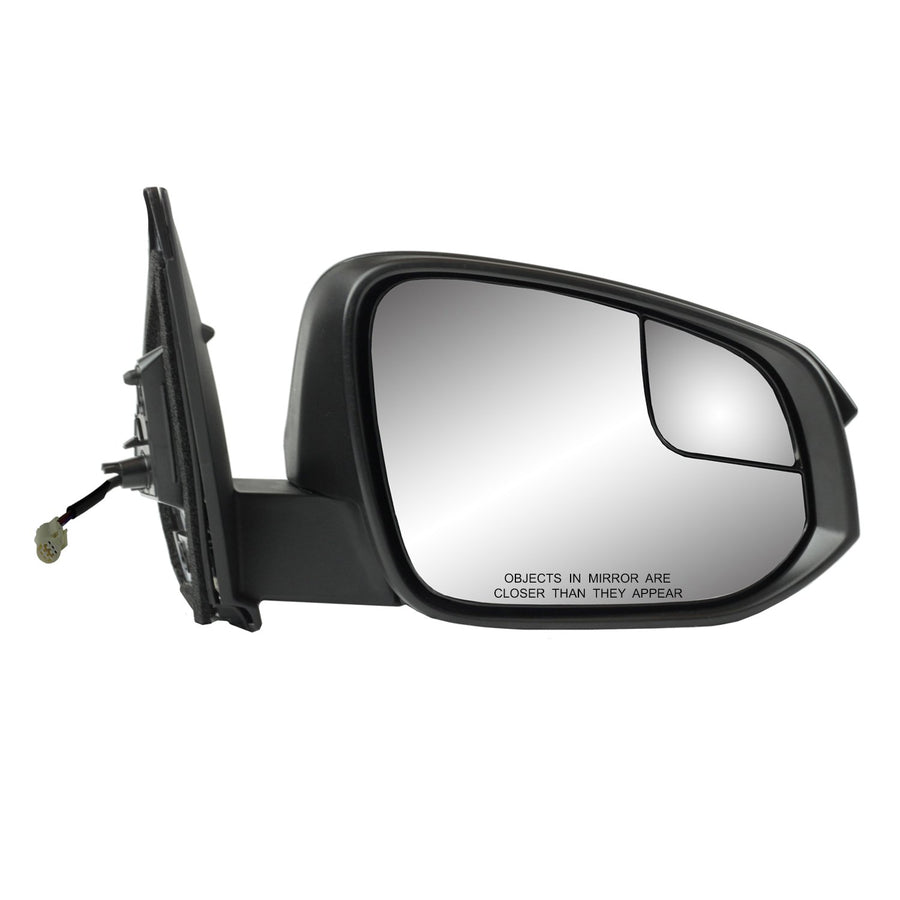 70197T Fit System - Passenger Side Mirror for Toyota RAV4, US Built, Textured Black, spot Mirror, Foldaway, Does not Apply to Hybrid Models, Power