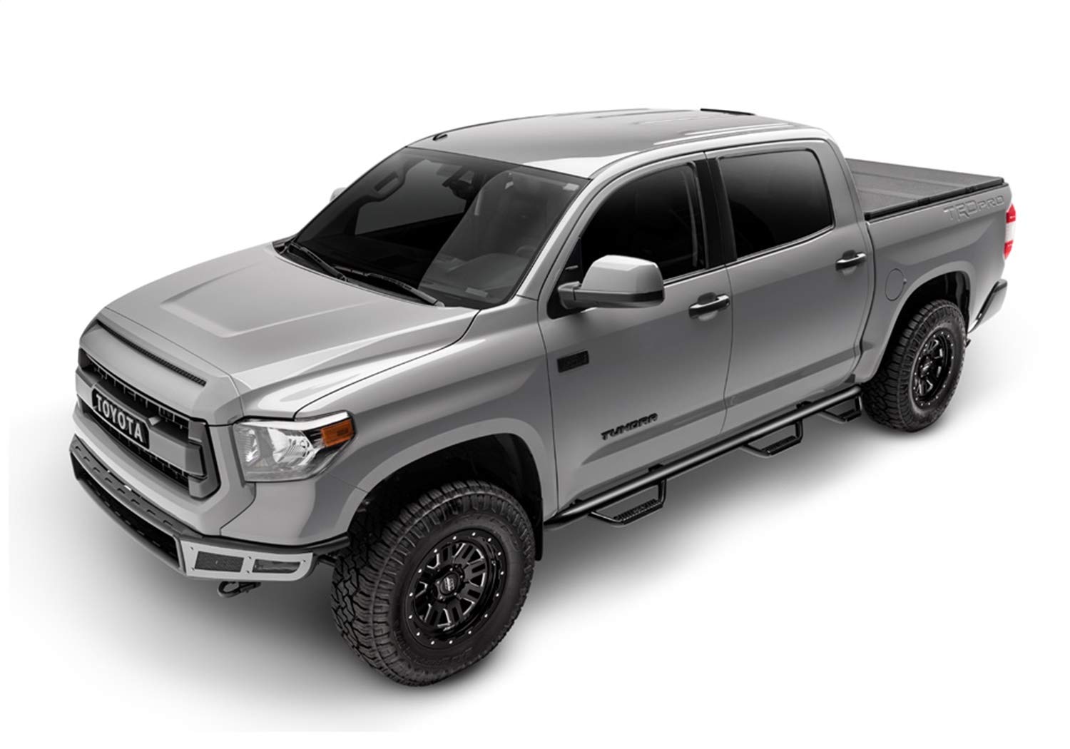 N-Fab Steps Nerf | Gloss Black, Wheel-to-Wheel w/ Bed Access | C07105CC-6 | Fits 2007-2010 Chevrolet/GMC 2500 / 3500 Crew Cab 6.5' Standard Bed, SRW / DRW Gas / Diesel