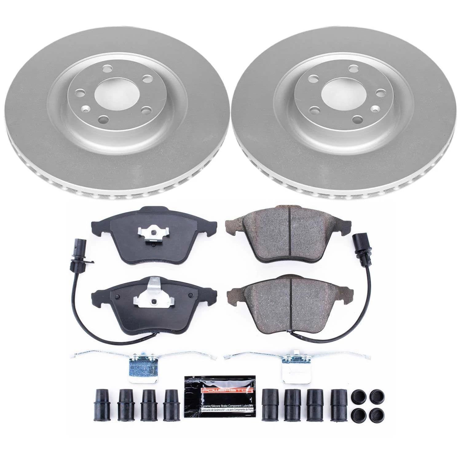 Power Stop Z23 Evolution Geomet Coated Brake Kit For Audi S4 2004-2009 [Specific Model]