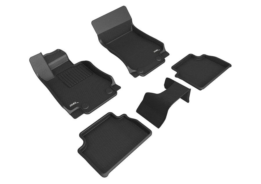 Custom Fit 3D MAXpider Kagu Floor Mat (Black) Compatible with Alfa Romeo Giulia Rwd/Giulia Quadrifoglio 2017-2025 - R1 R2