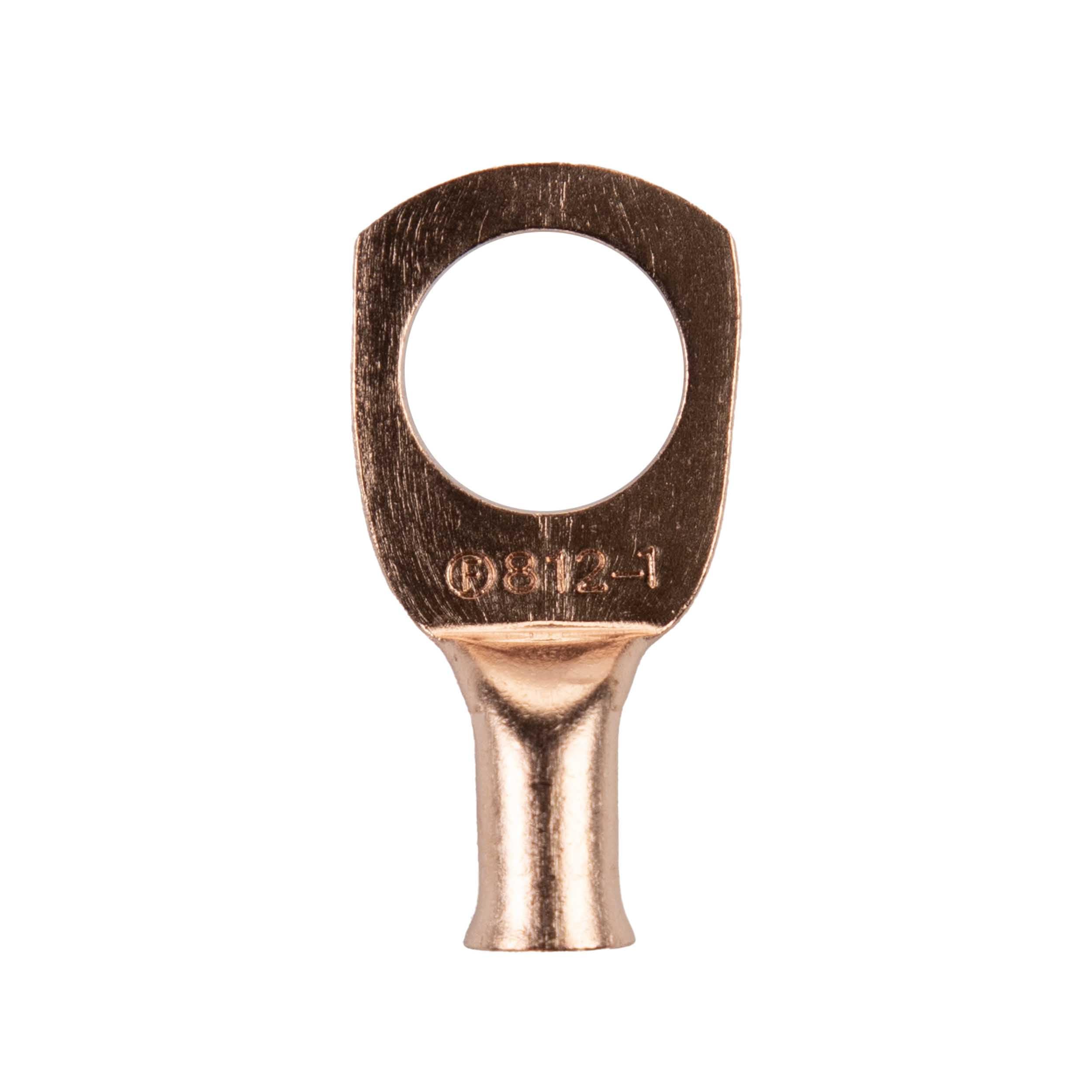 Copper Ring Terminal Install Bay 8 Gauge 1/2 Inch 25 Pack - CUR812
