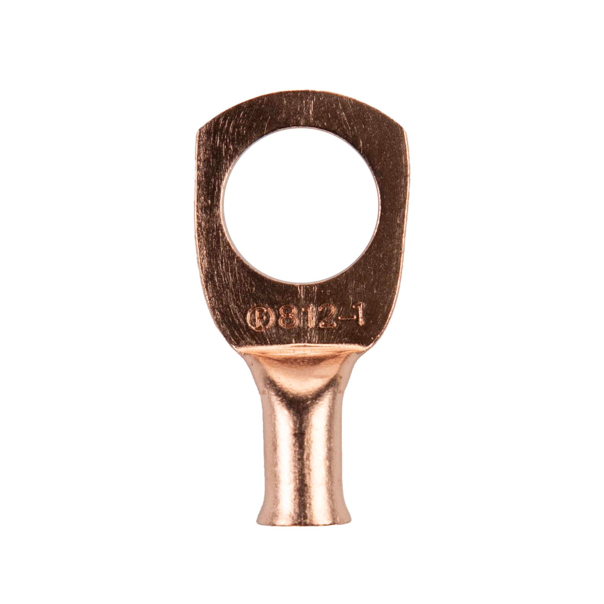 Copper Ring Terminal Install Bay 8 Gauge 1/2 Inch 25 Pack - CUR812