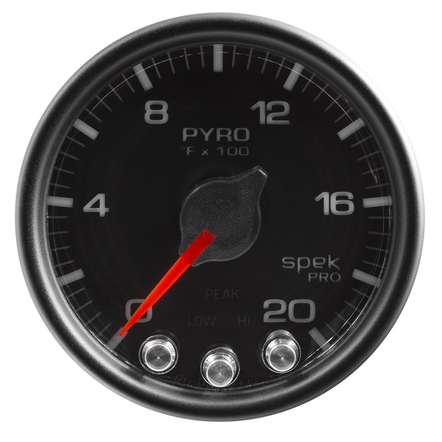 AutoMeter Gauge P31032 Pyrometer (EGT) (Spek-Pro 2 1/16", 2000ºf, Stepper Motorwith Peak & Warn, Blk/Blk, Spek-Pro)
