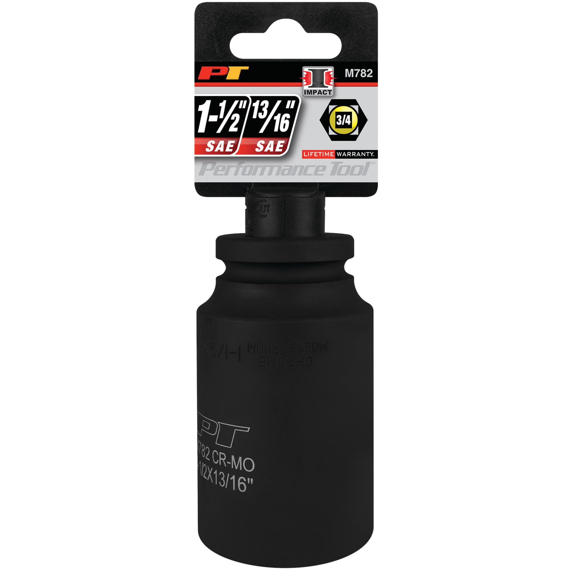 3/4-Inch Drive Performance Tool M782 1-1/2-Inch x 13/16-Inch Square Budd Socket for Heavy-Duty Automotive Repair and Maintenance Tasks