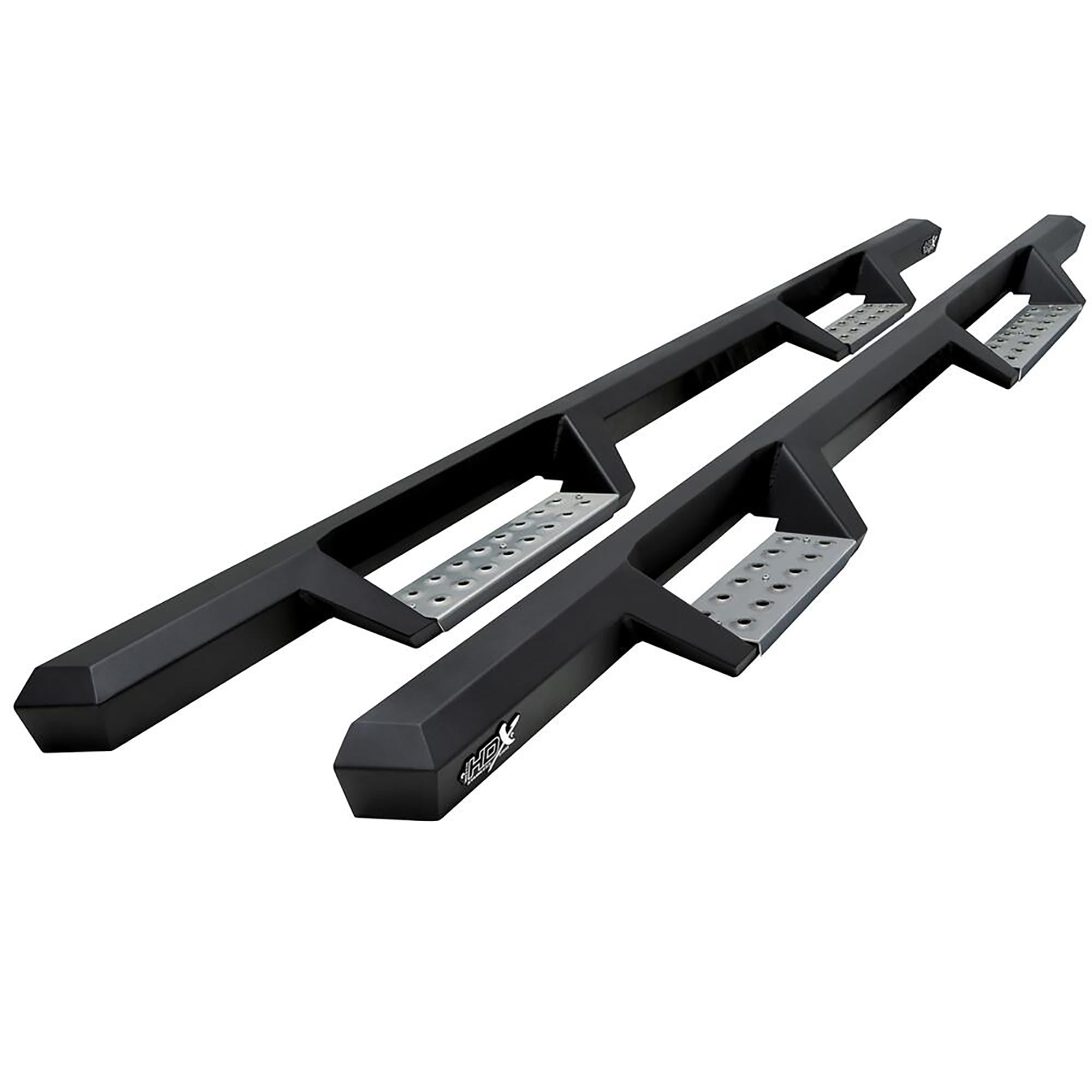 Westin HDX 56-119552 Stainless Drop Nerf Bars fits 2004-2013 Silverado Sierra 1500 2001-2019 Silverado Sierra 2500 3500 Crew Cab Textured Black Pair