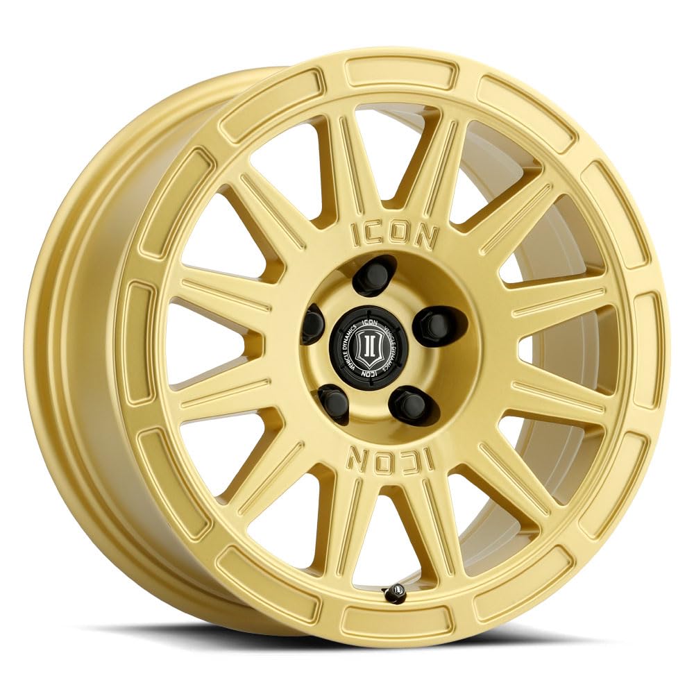 ICON Alloys Ricochet, 17 x 8/5 x 100, Gloss Gold, 38mm Offset, 6" BS, 7017805060GG