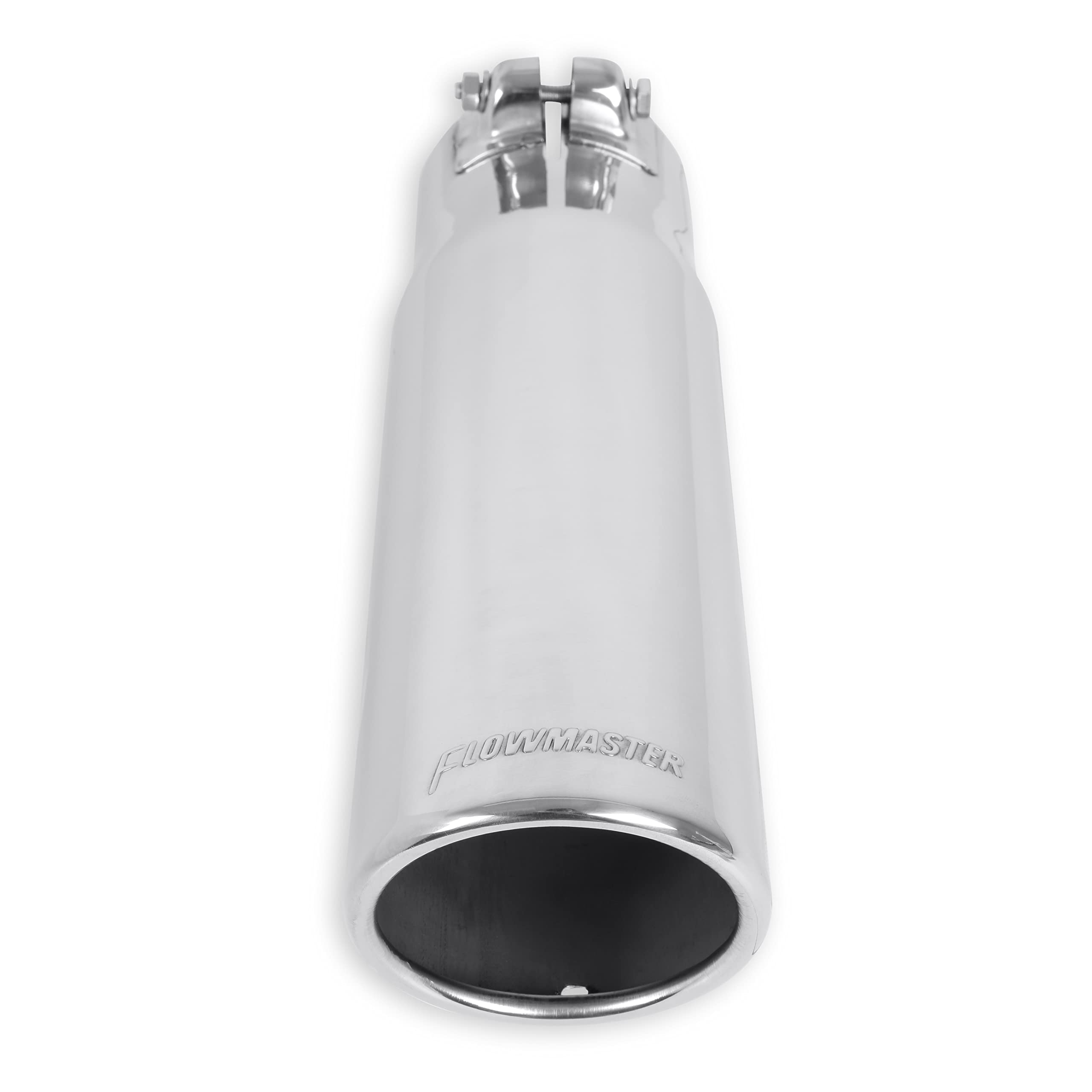 Flowmaster Exhaust Tip 15363 3.5 Inch Rolled Angle Polished 304 Stainless Steel Fits 3 Inch Tubing Clamp On
