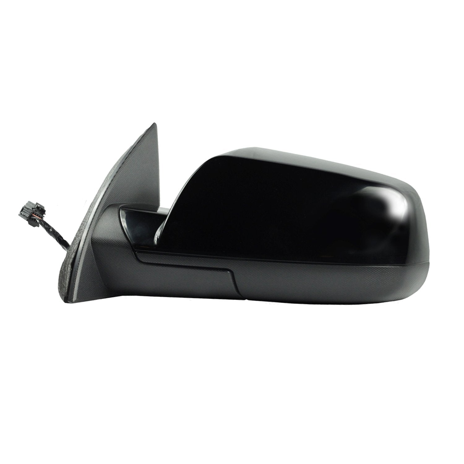 Driver Side Fit Mirror for Chevrolet Equinox, GMC Terrain, 2nd Design, Textured Black w/PTM Cover, spot Mirror, Foldaway, Heated Power