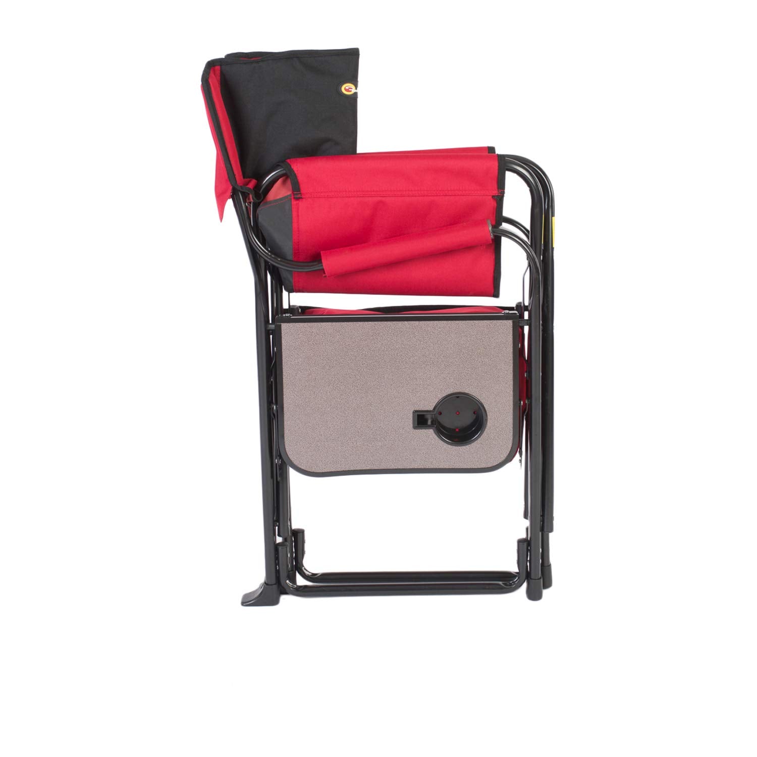 El Capitan FAULKNER 49582 Folding Director Chair with Tray and Cooler Bag, Burgundy/Black