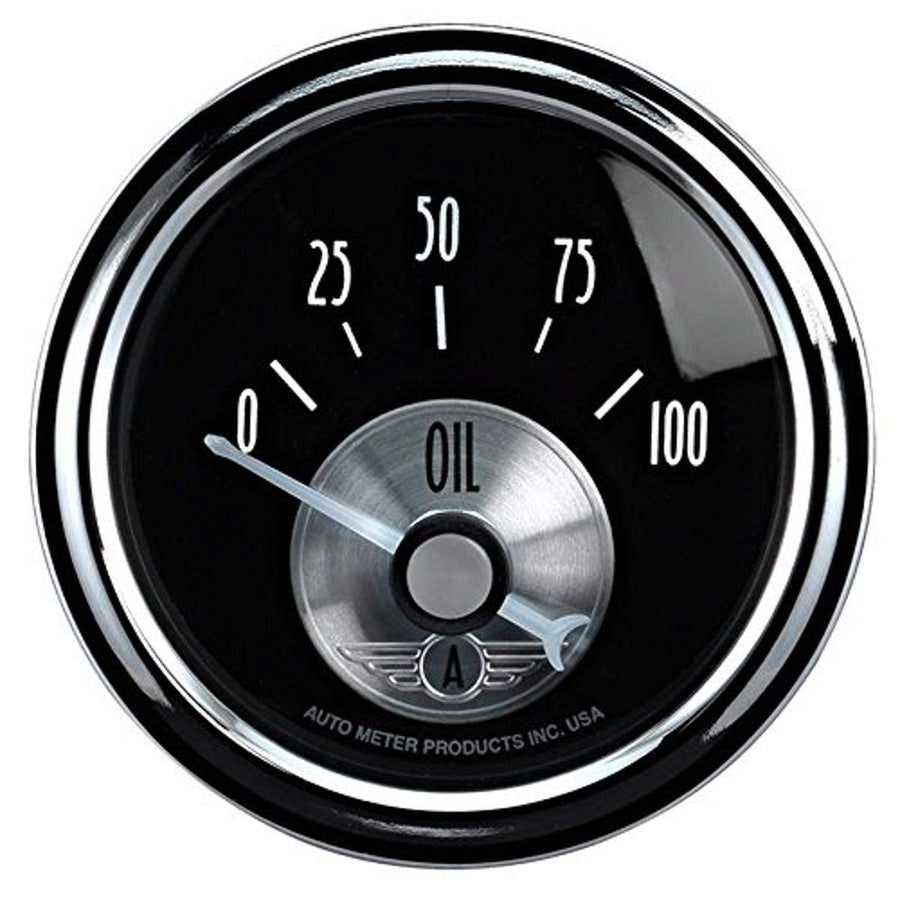 Auto Meter Prestige Black 2-1/16" 0-100 PSI Oil Pressure Gauge 2028
