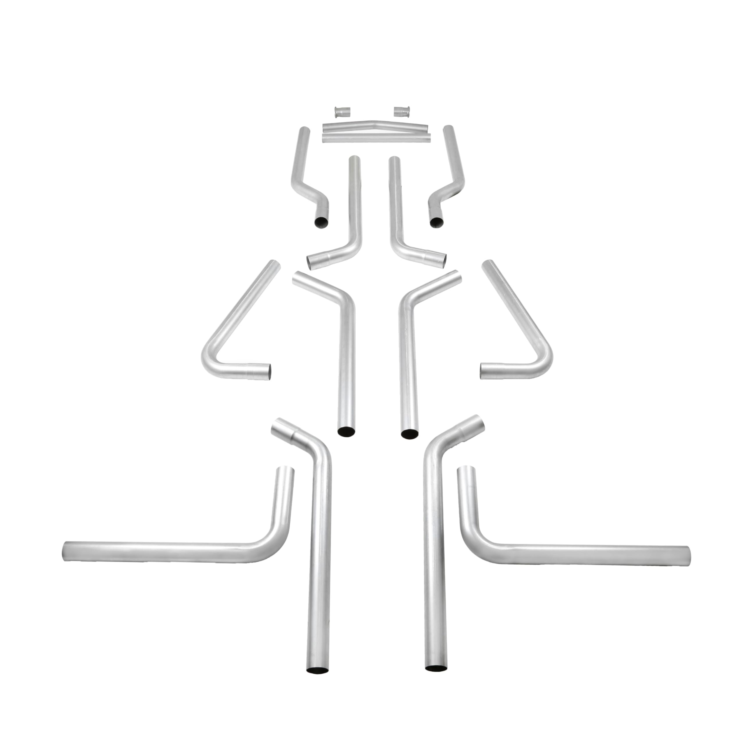 Flowmaster U-Fit 15935 Dual Exhaust Tubing Kit 16 pc. Universal 2.25 Inch Mandrel-Bent Aluminized Steel