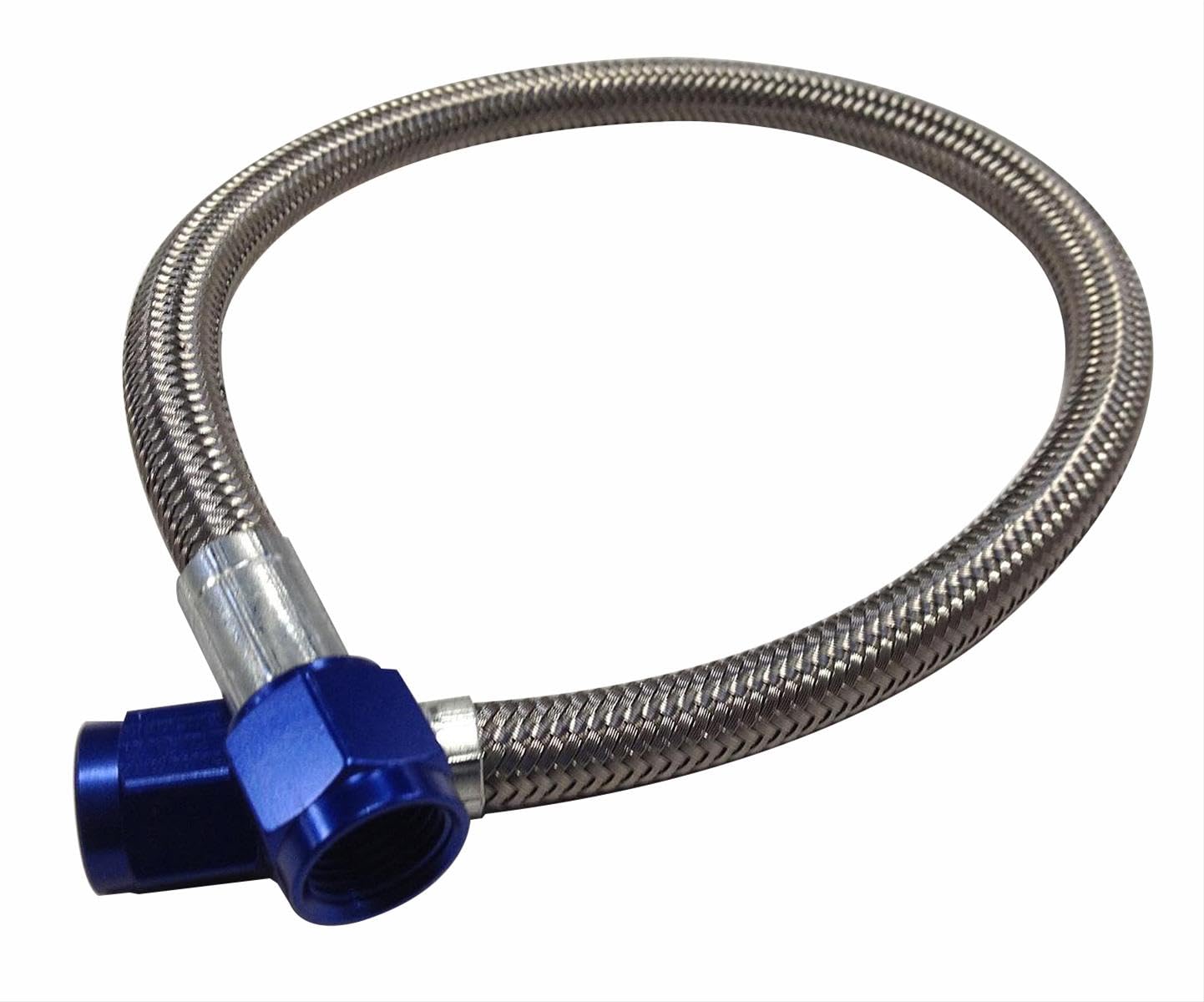 Fragola Performance Systems #4 Hose Assembly Str X Str 144" Nuts Nitrous Supply Line (12 Feet) Blue