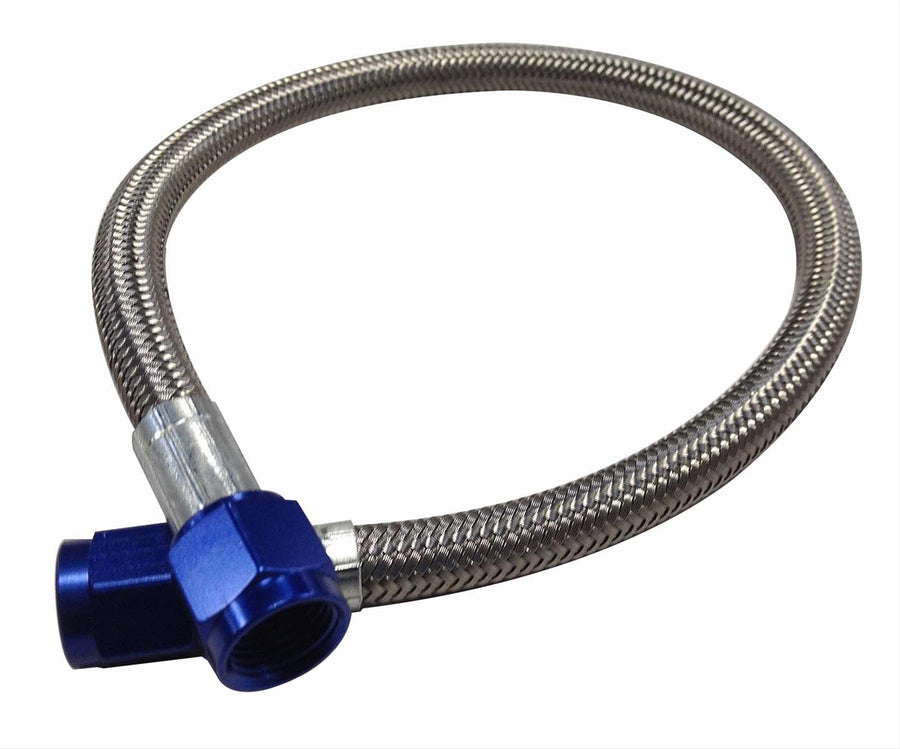Fragola Performance Systems #4 Hose Assembly Str X Str 96" Nuts Nitrous Supply Line (8 Feet) Blue 360096-BU