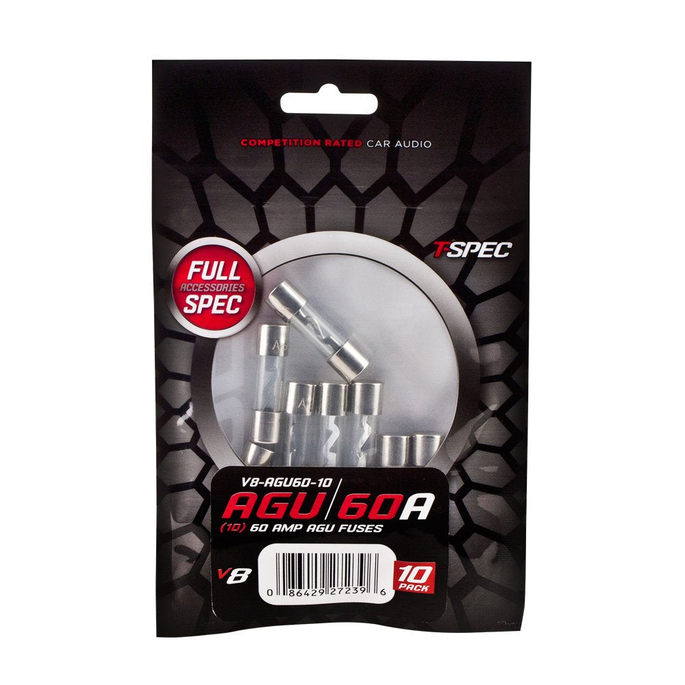 V8-AGU60-10 T-Spec V8 Series Nickel Plated AGU Fuses, 10 Pack