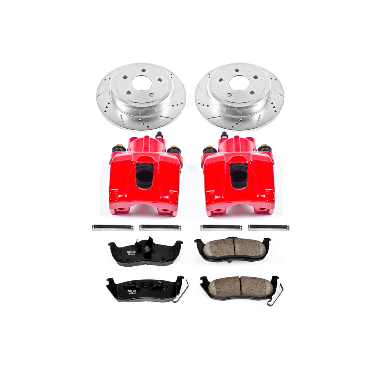 1-Click Performance Brake Kit Power Stop (KC2221) with Calipers For Jeep Commander 2006-2010, Jeep Grand Cherokee 2005-2010 [Model Specific]