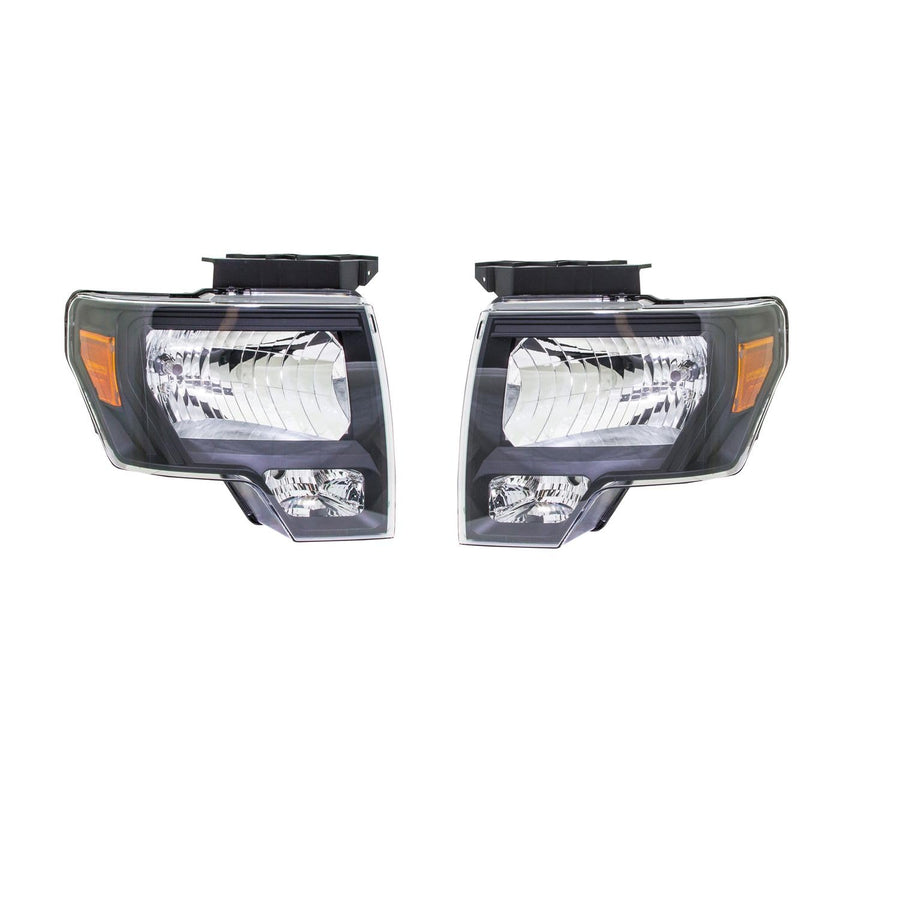 FR560-B1A12-SD6V Eagle Eyes Headlamp Set/Black Housings Fits Ford F-150
