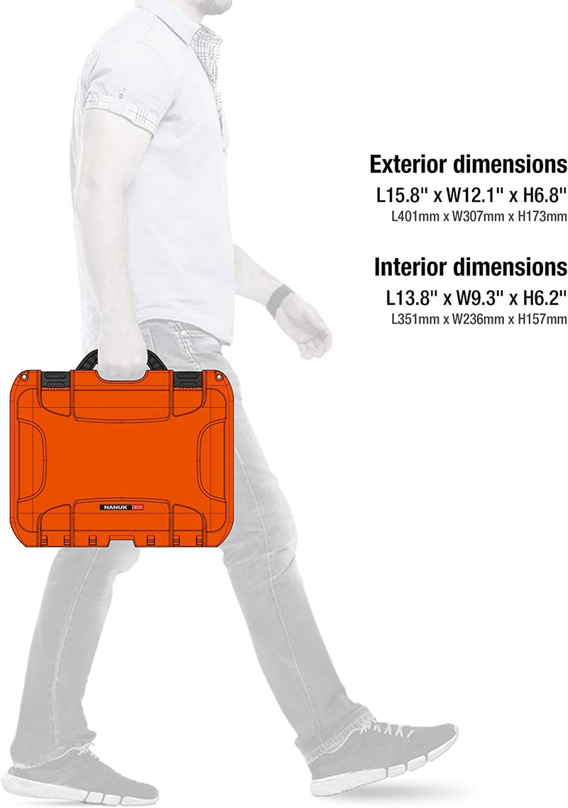 Nanuk Waterproof Hard Case 920 with Custom Foam Insert for DJI Ronin-S 3 Mini - Orange