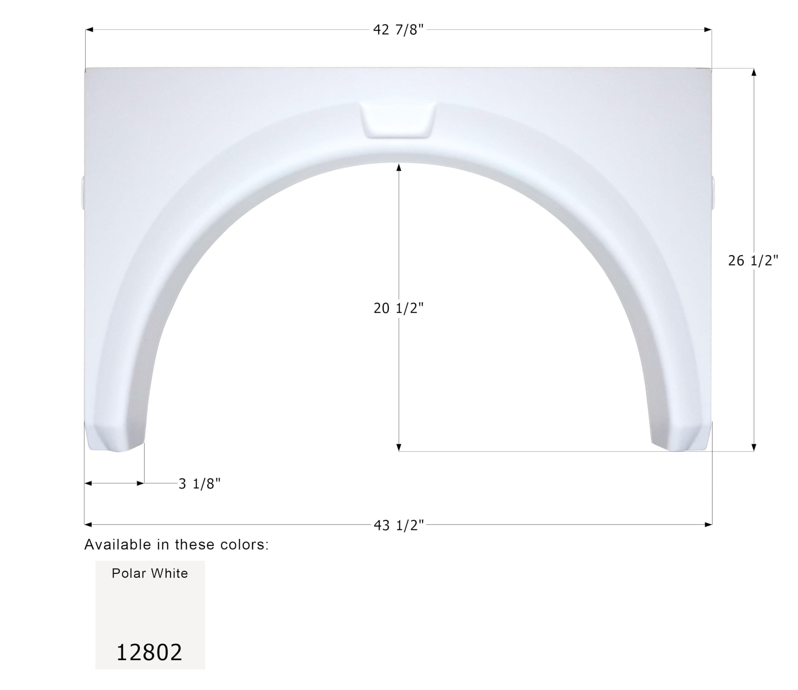 Fender Skirt ICON, Single, Coachmen, FS2802, Unpainted