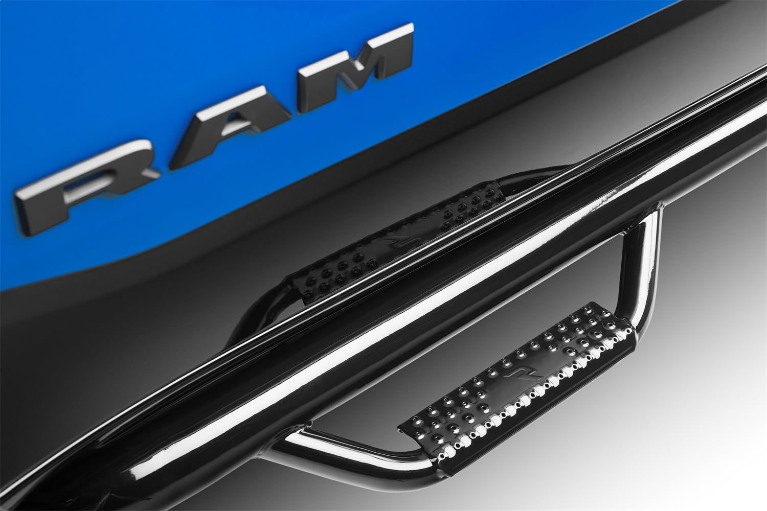 N-Fab Steps Nerf | Gloss Black, Wheel-to-Wheel w/ Bed Access | D10103CC-6 | Fits 2014-2015.5 Dodge RAM 1500, 2010-2018 2500/3500 Crew Cab 6.4' Standard Bed, SRW/DRW Gas/Diesel
