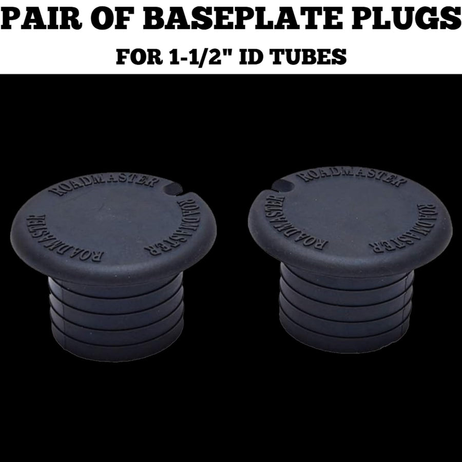 210 Roadmaster Pair of Baseplate Plugs for 1-1/2" ID Tubes | Designed for EZ Twistlock Style Baseplates with Round Tubes | Replaces Baseplate Arms When Removed |