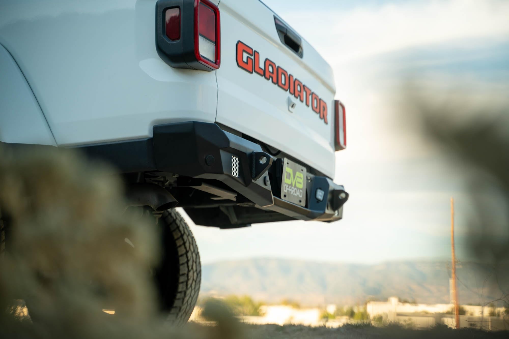MTO Series Rear Bumper DV8 Offroad for the 2020-2025 Jeep Gladiator JT | Bumper Extends Only 2.5” From Rear of the Truck (Not Including D-Ring Mounts)