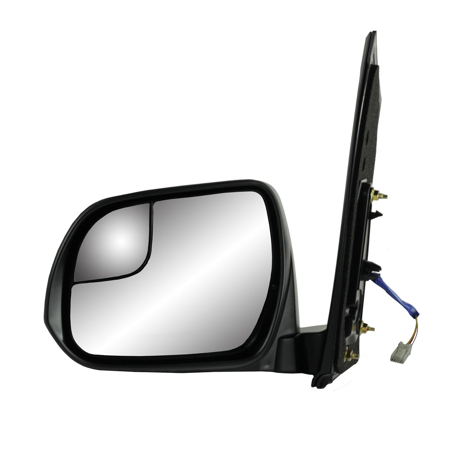Driver Side Fit Mirror for Toyota Sienna, Textured Black, w/spot Mirror, Foldaway, w/o Blind spot Detection System, Power (70208T)