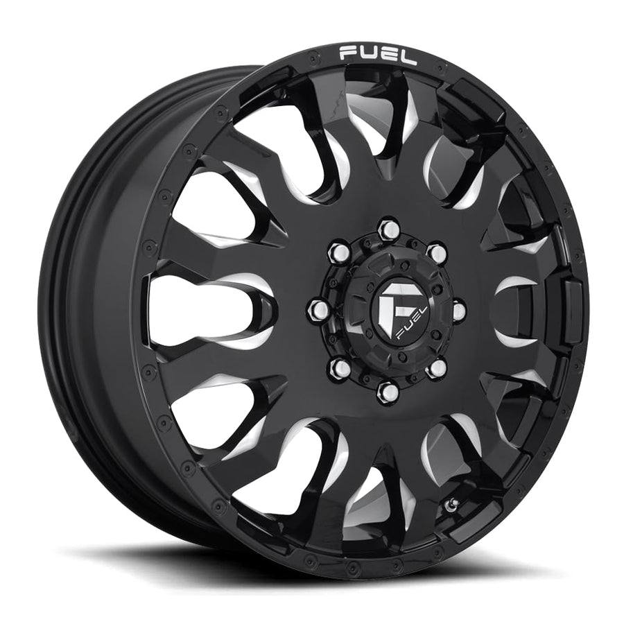 1PC Fuel D673 20X8.25 GL-BLK-MIL 105MM - D673208272 8X6.5