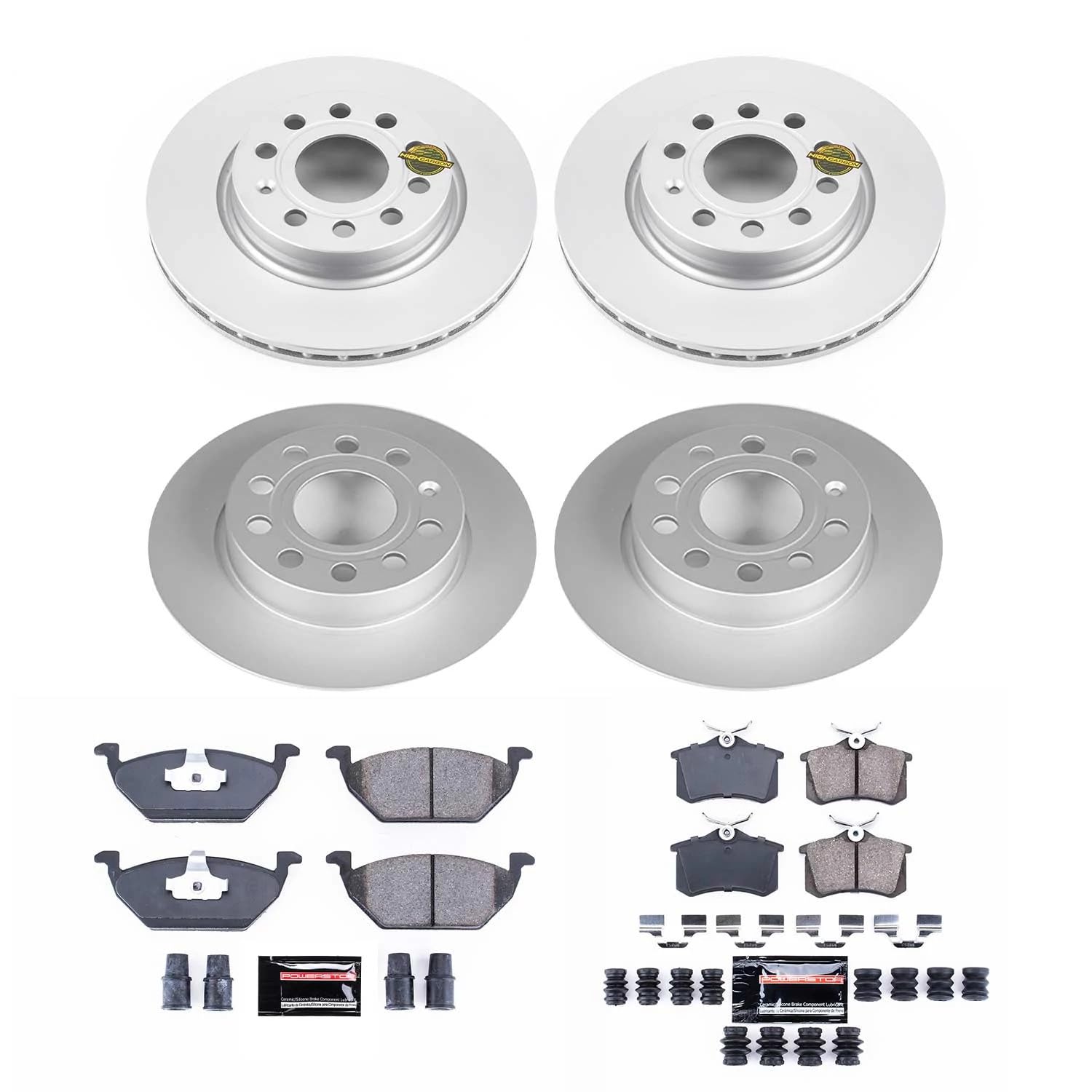Power Stop Z23 Evolution Sport Geomet Coated Brake Kit Front & Rear For Volkswagen Jetta 2013-2015 [Model Specific]