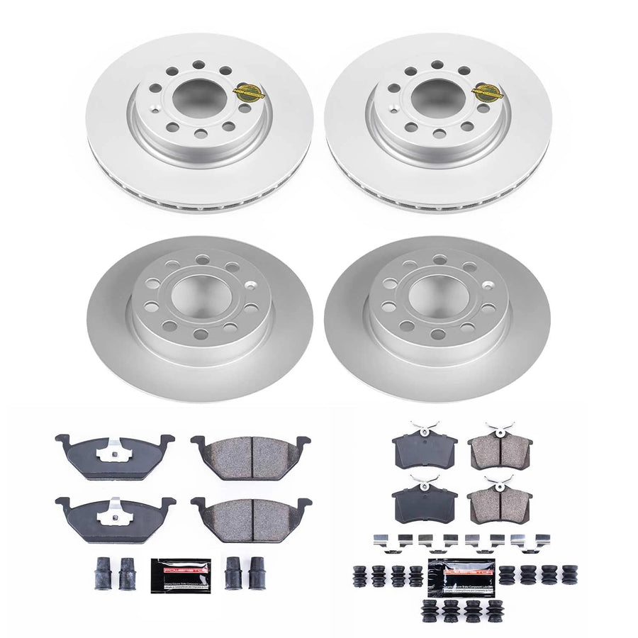 Power Stop Z23 Evolution Sport Geomet Coated Brake Kit Front & Rear For Volkswagen Jetta 2013-2015 [Model Specific]