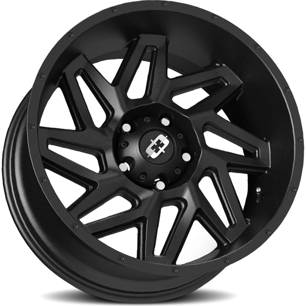 361 Vision Spyder 20x12 5x5.5" -51mm Satin Black Wheel Rim 20" Inch