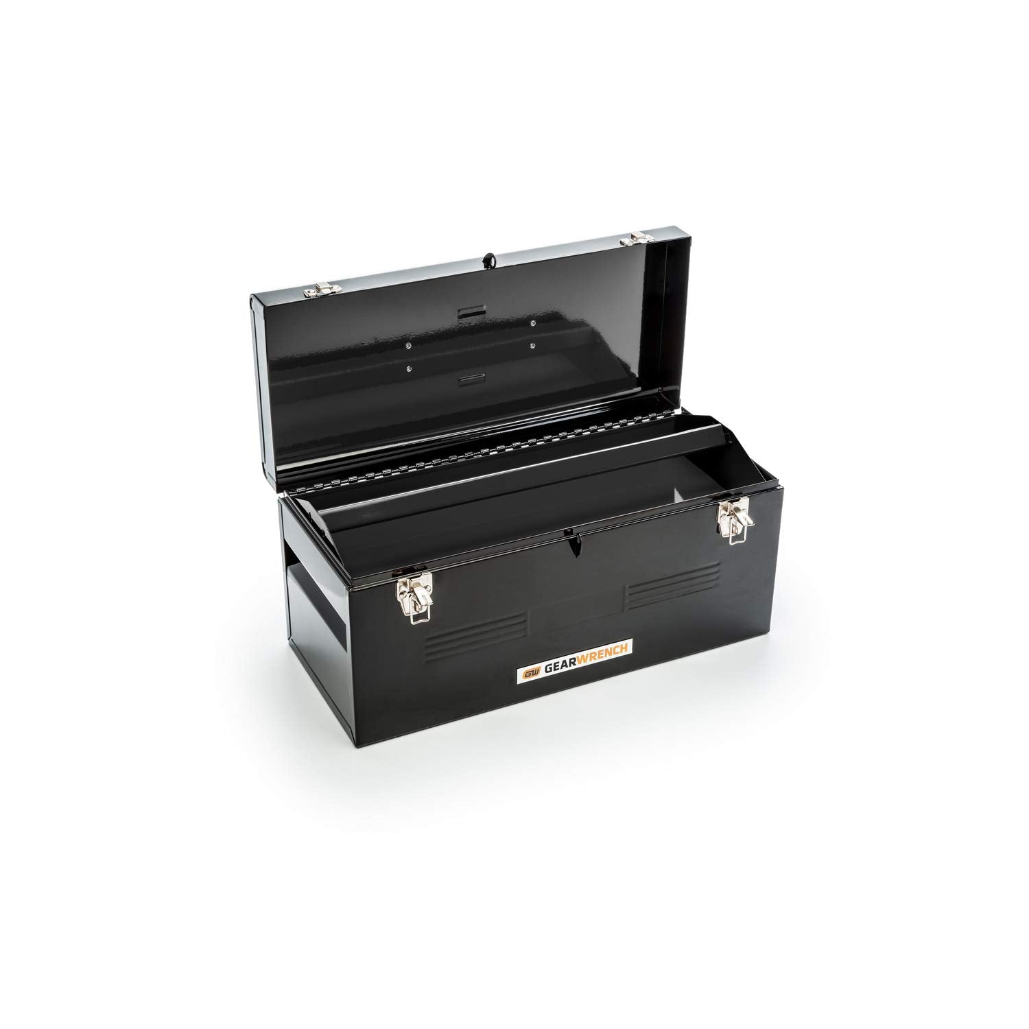 19" GEARWRENCH Steel Tote Box with Tray, Black - 83130
