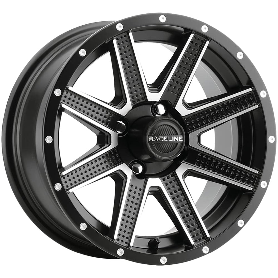 G92M Raceline Hostage Golf Black Wheel with Satin Machined (12 x 7. inches /4 x 101 mm, -47 mm Offset)