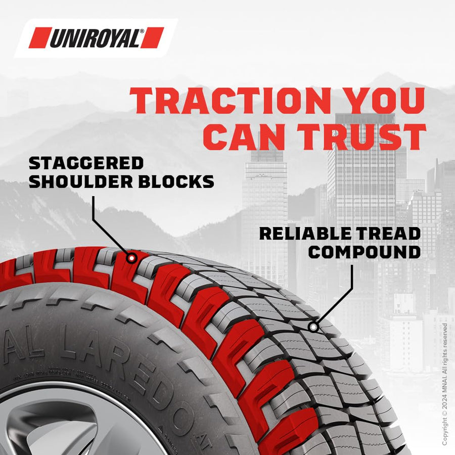 Laredo AT Uniroyal All-Terrain Car Tire for Light Trucks, SUVs, and Crossovers - 255/65R17 110T