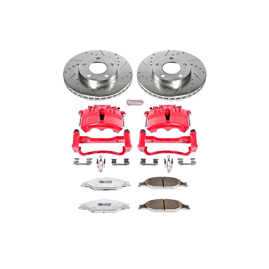 Power Stop Z26 KC1301A-26 Street Warrior Brake Kit For Ford Mustang 2003-2004 [Model Specific]