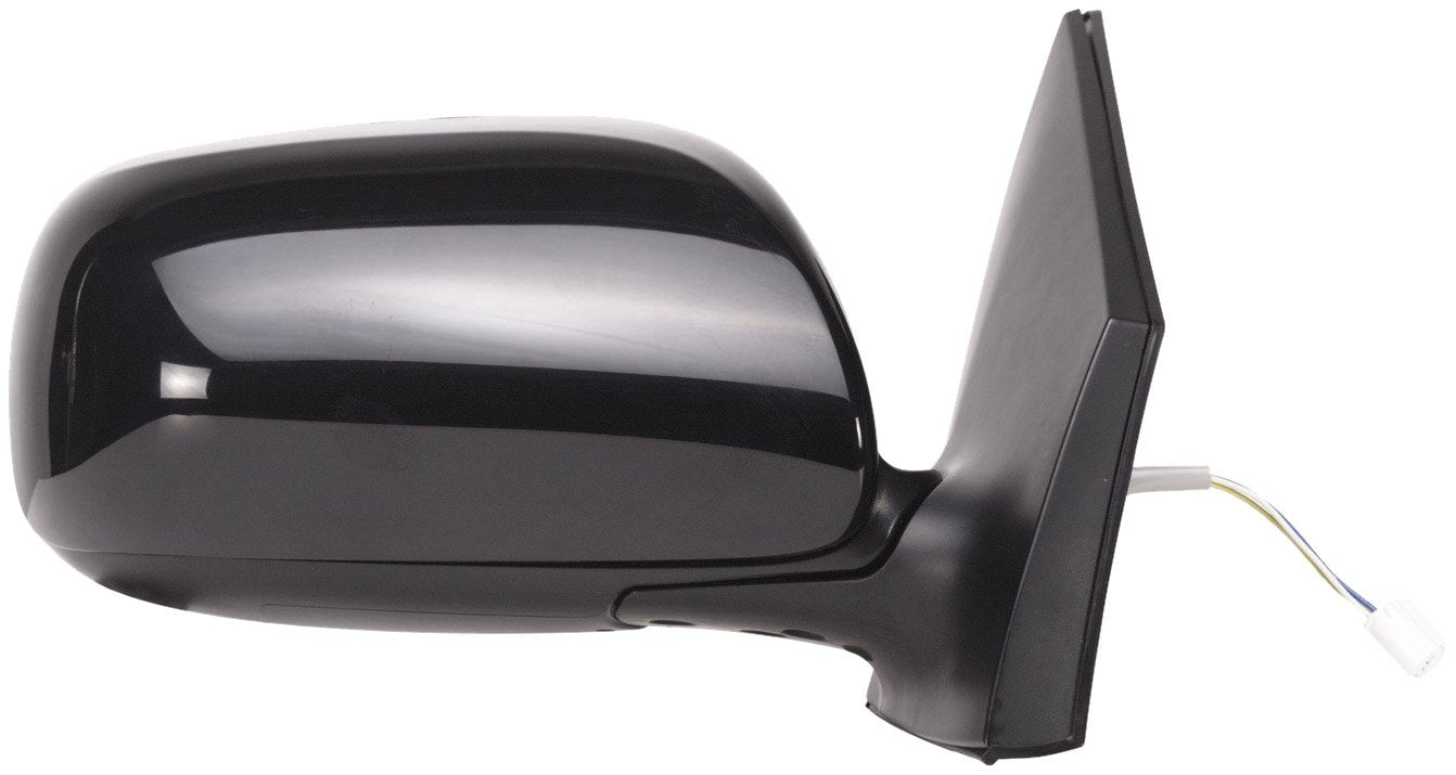 Fit System Mirror Passenger Side for Toyota Corolla US Built, PTM Cover, Foldaway; Toyota Corolla Japan Built, PTM Cover, Foldaway, Power, Black
