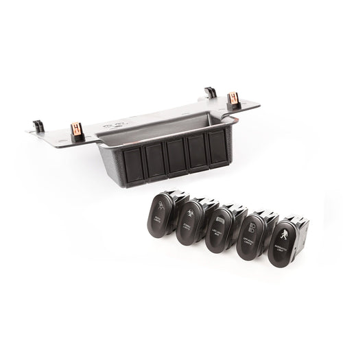 Switch Panel Rugged Ridge for Jeep Wrangler JK | Thermoplastic Olefin (TPO), Black | 17235.73 | Fits 2011-2018 Jeep Wrangler JK