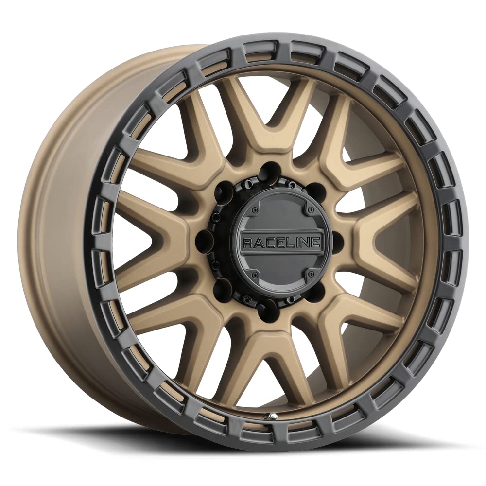Raceline 953BZ Wheels KRANK Bronze 17X9"8X170 Bolt Pattern -12mm Offset/(4.52"B/S) Split Spoke Aluminum Passenger Car Wheels, Full Size Replacement Bronze Car Rims