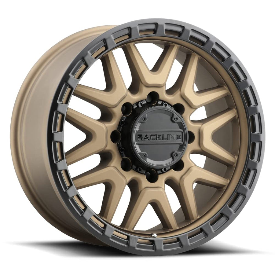 Raceline 953BZ Wheels KRANK Bronze 17X9"8X170 Bolt Pattern -12mm Offset/(4.52"B/S) Split Spoke Aluminum Passenger Car Wheels, Full Size Replacement Bronze Car Rims