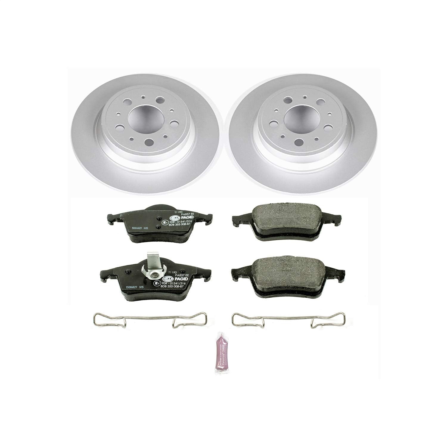 Power Stop Rear ESK5196 Euro-Stop Brake Kit For Volvo S60 2001-2009, Volvo S80 1999-2006, Volvo V70 2001-2007, Volvo XC70 2003-2007 [Model Specific]