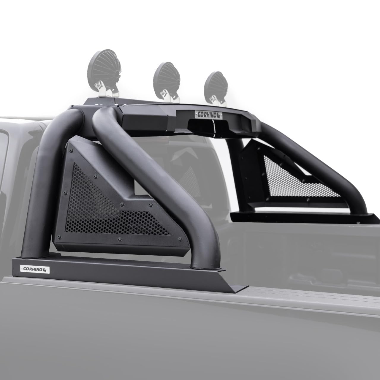 Sport Bar 2.0 Go Rhino w/Power Actuated Retractable Light Mount | Stainless Steel, Polished | 911610PS | Fits 2019-2023 Chevrolet/GMC Silverado/Sierra 1500; 2022 Silverado 1500 LTD