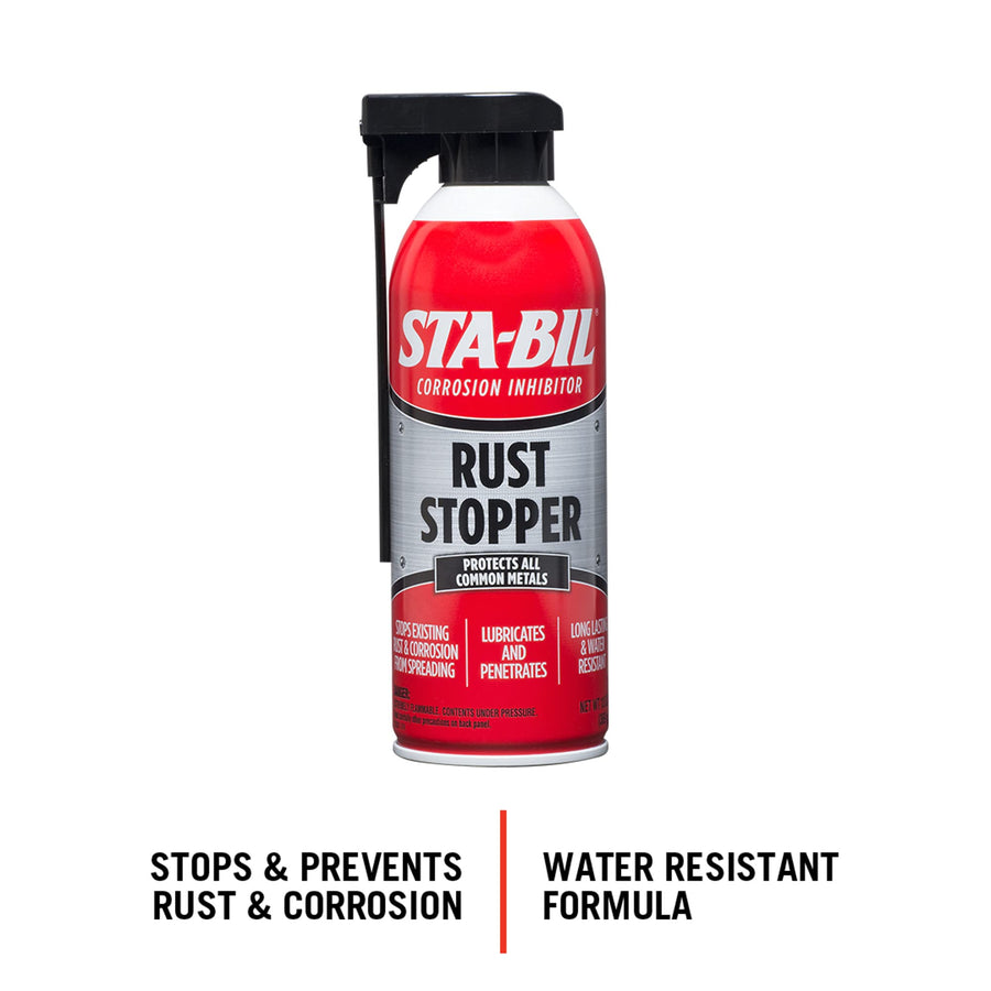 Rust Stopper STA-BIL - Anti-Corrosion Spray and Antirust Lubricant - Prevents Car Rust, Protects Battery Terminals, Stops Existing Rust, Rust Preventative Coating - 13 Oz (22003)