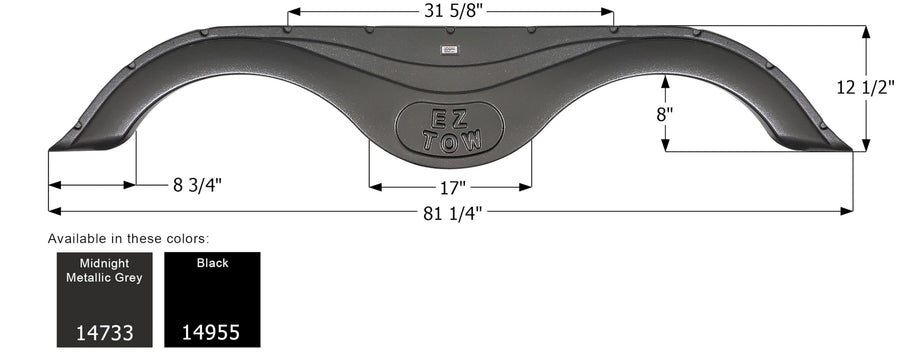 Fender Skirt ICON 14955, Tandem, Prime Time RV, FS4733, Black