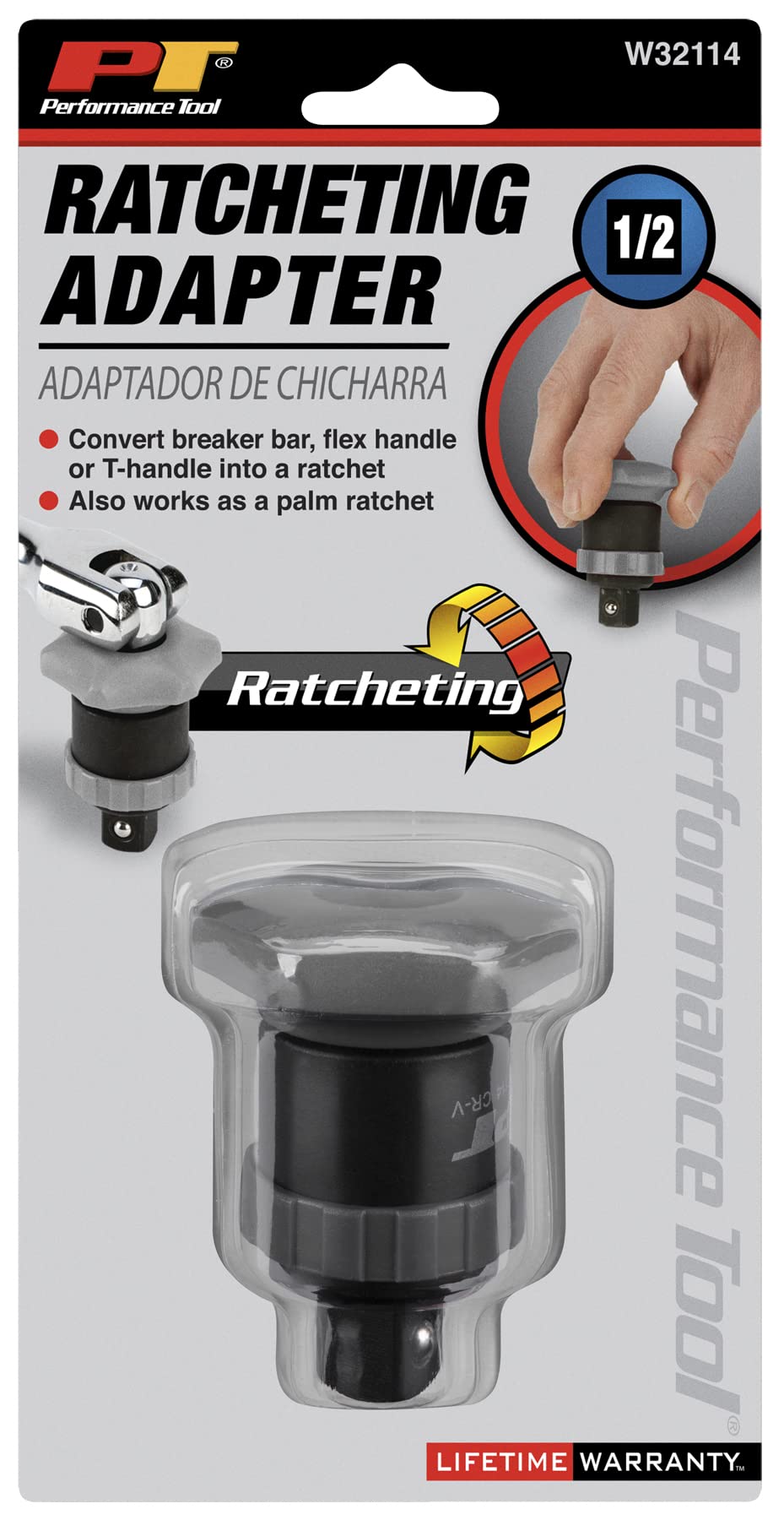 1/2" Drive Ratcheting Adapter Performance Tool W32114
