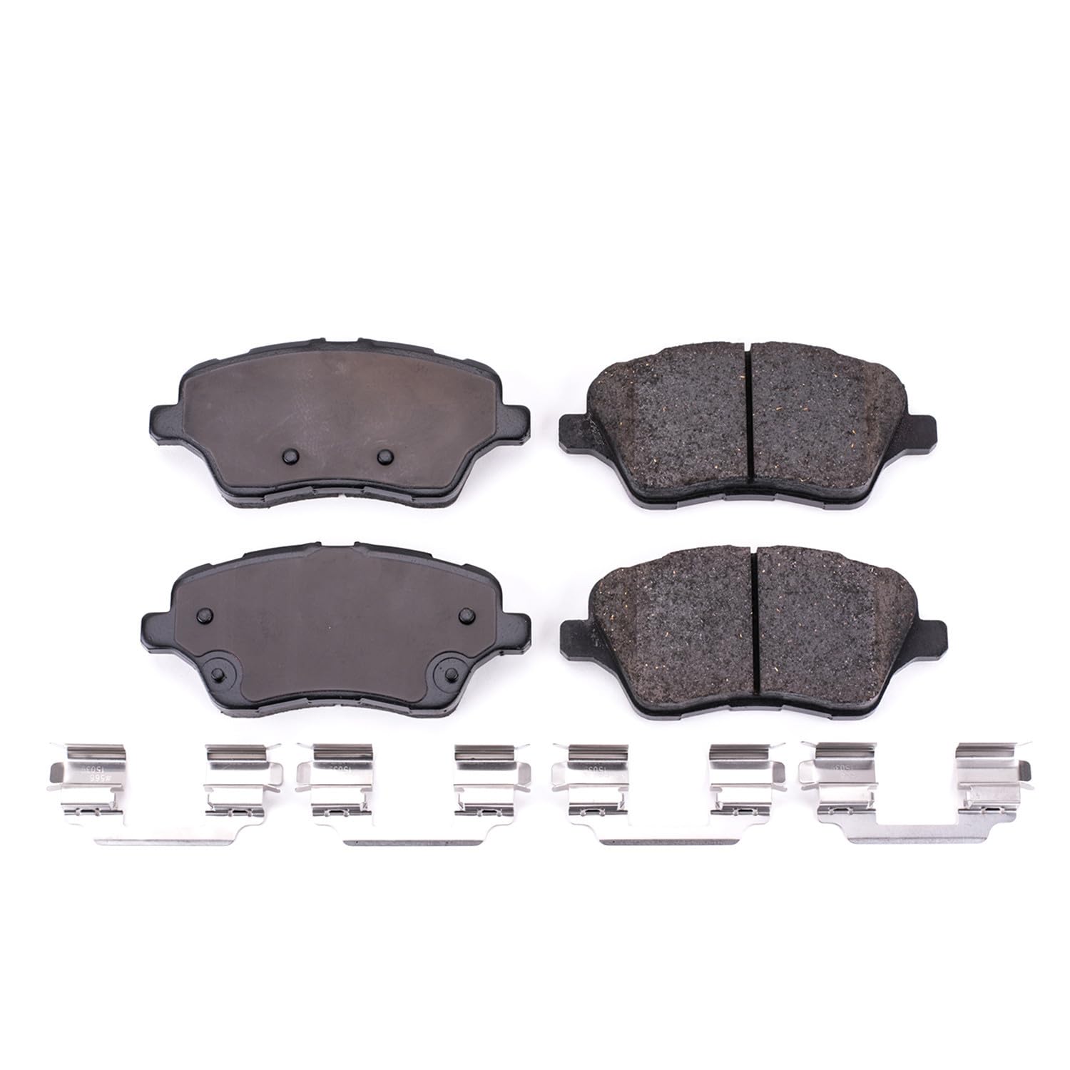 Power Stop Brake Kit Front For Ford Fiesta 2014-19 - Ceramic Brake Pads With Installation Hardware, 17-1730