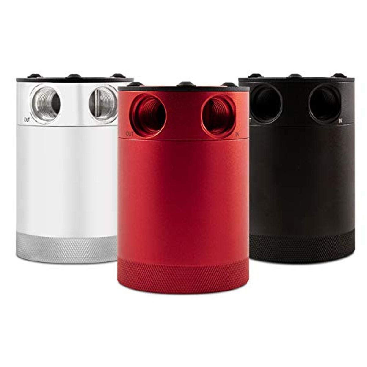 Mishimoto Compact Baffled Oil Catch Can, 2-Port, Polished MMBCC-CBTWO-P