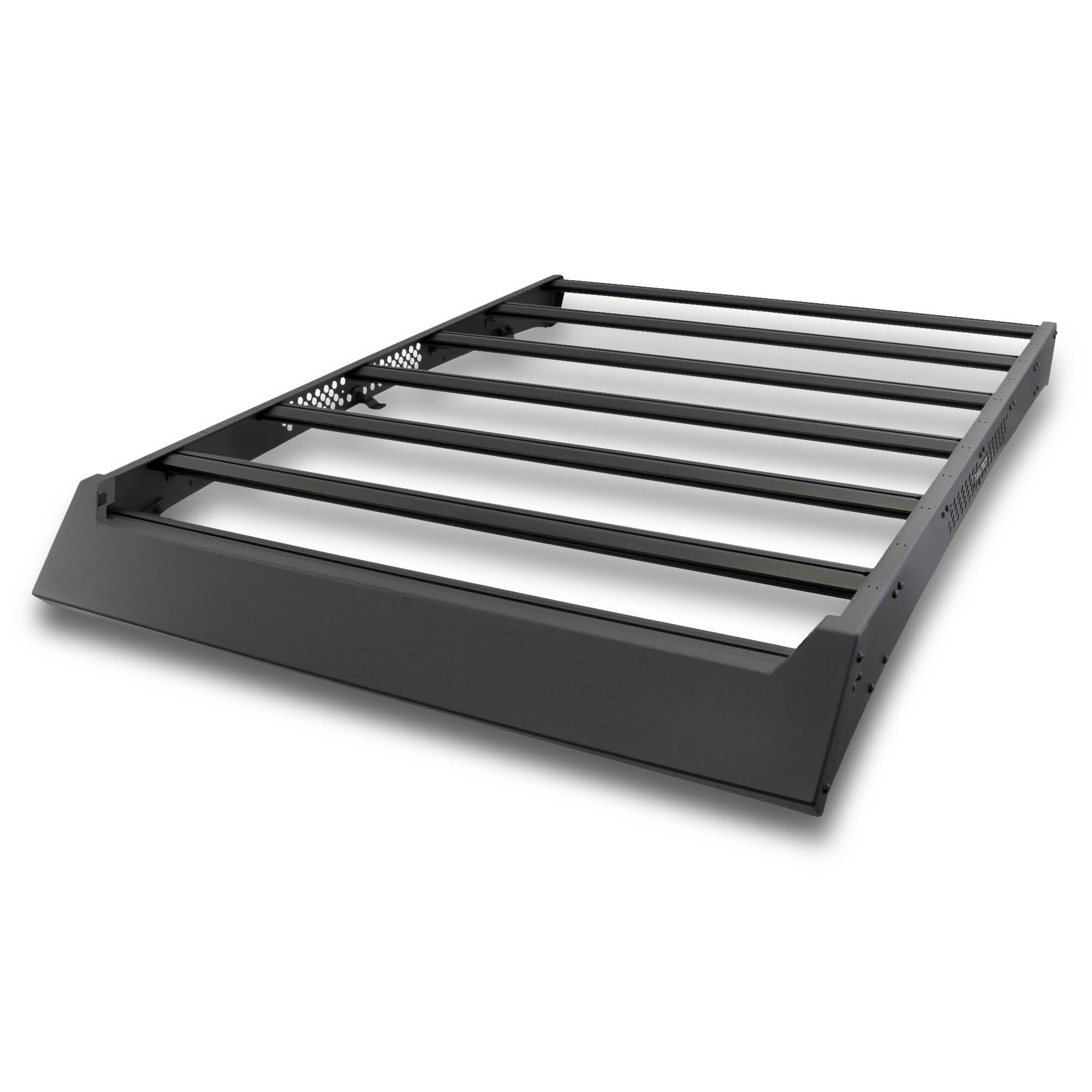 Ceros Go Rhino Low Profile Roof Rack | Aluminum, Textured Black | 5933000T | Fits 2016 - 2023 Toyota Tacoma Double Cab Pickup