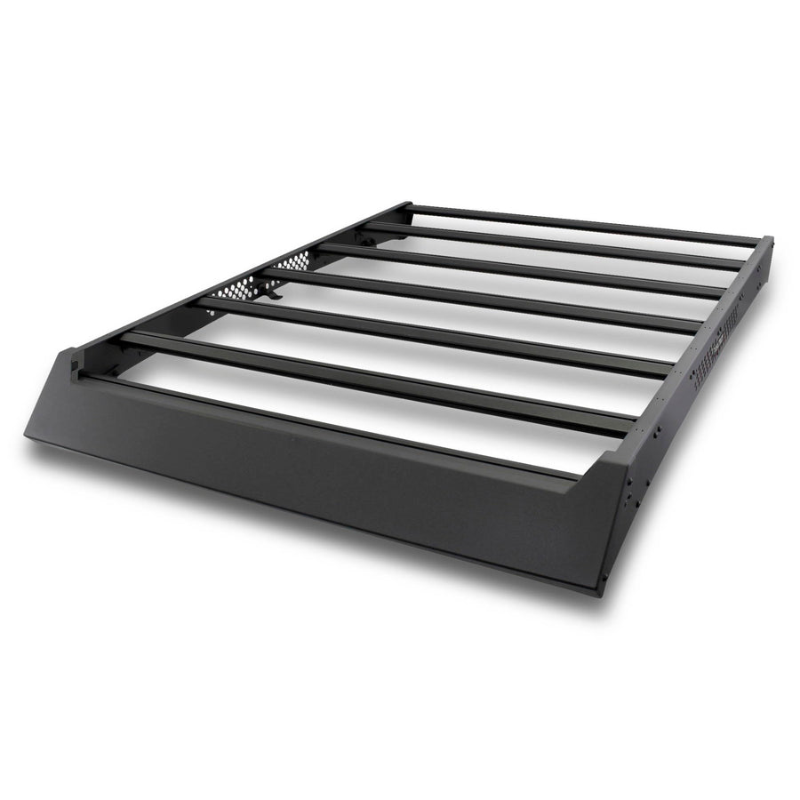 Ceros Go Rhino Low Profile Roof Rack | Aluminum, Textured Black | 5933000T | Fits 2016 - 2023 Toyota Tacoma Double Cab Pickup