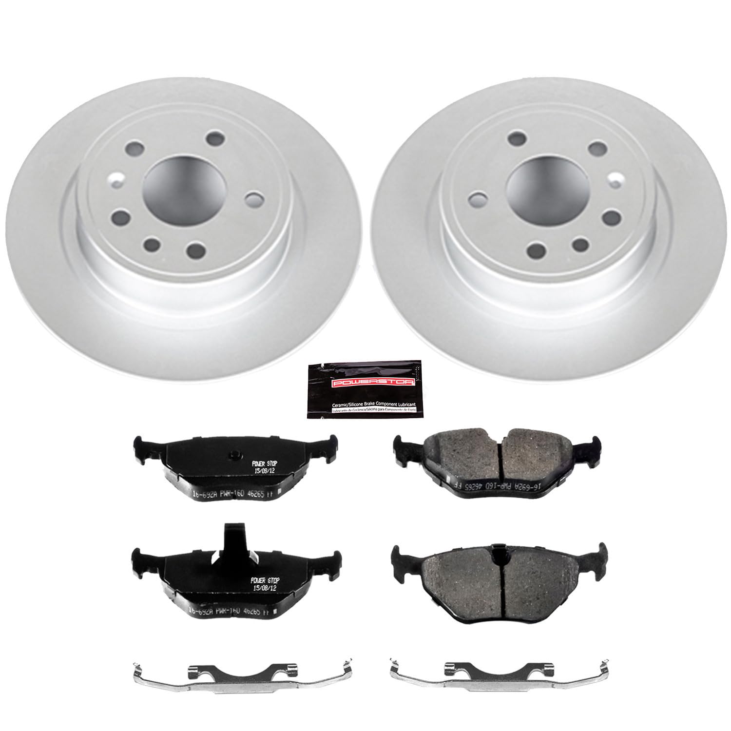 Power Stop CRK3080 Z23 Evolution Geomet Coated Brake Kit Rear For Saab 9-5 1999 [Model Specific]