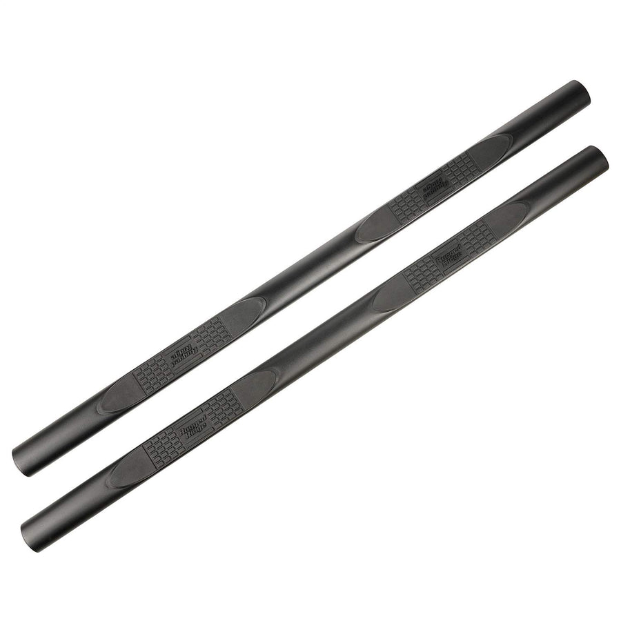 4-Inch Rugged Ridge Oval Side Step, Fine Textured Black; 2020-Current Jeep Gladiator JT